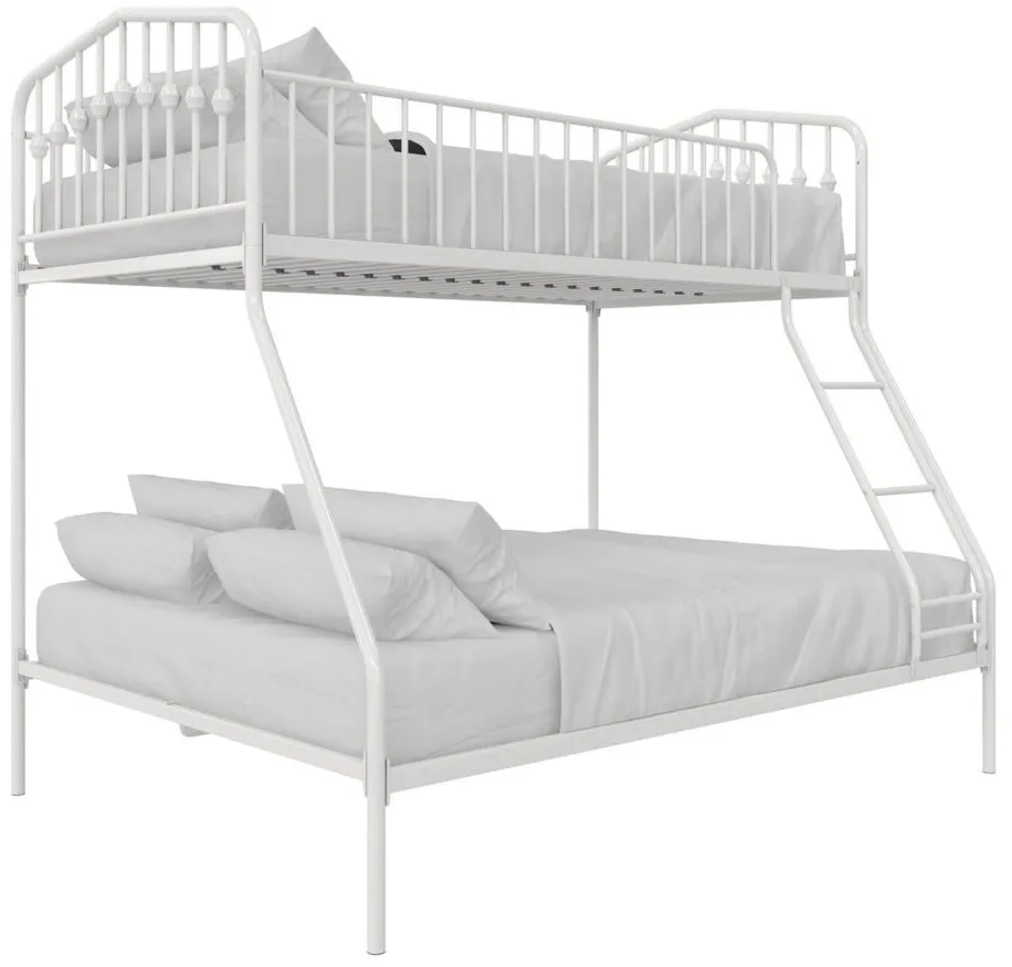 Novogratz Bushwick Twin over Full Bunk Bed in White by DOREL HOME FURNISHINGS