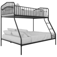 Novogratz Bushwick Twin over Full Bunk Bed in Black by DOREL HOME FURNISHINGS