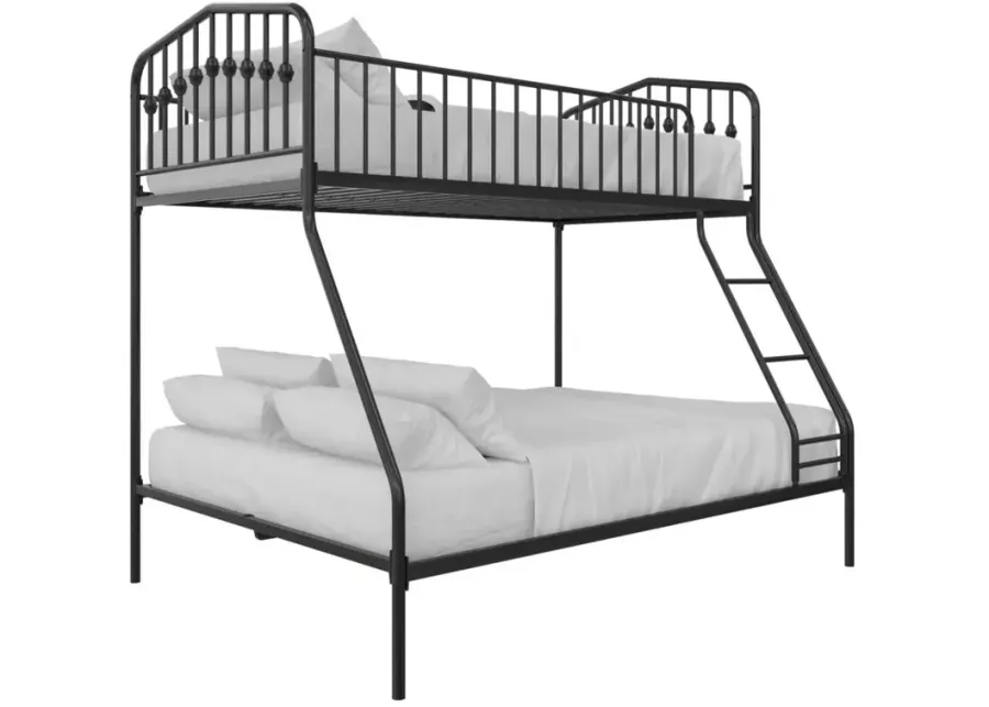 Novogratz Bushwick Twin over Full Bunk Bed in Black by DOREL HOME FURNISHINGS