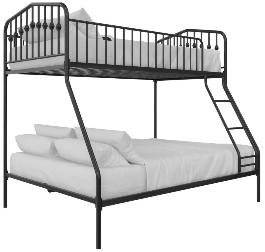 Novogratz Bushwick Twin over Full Bunk Bed in Black by DOREL HOME FURNISHINGS
