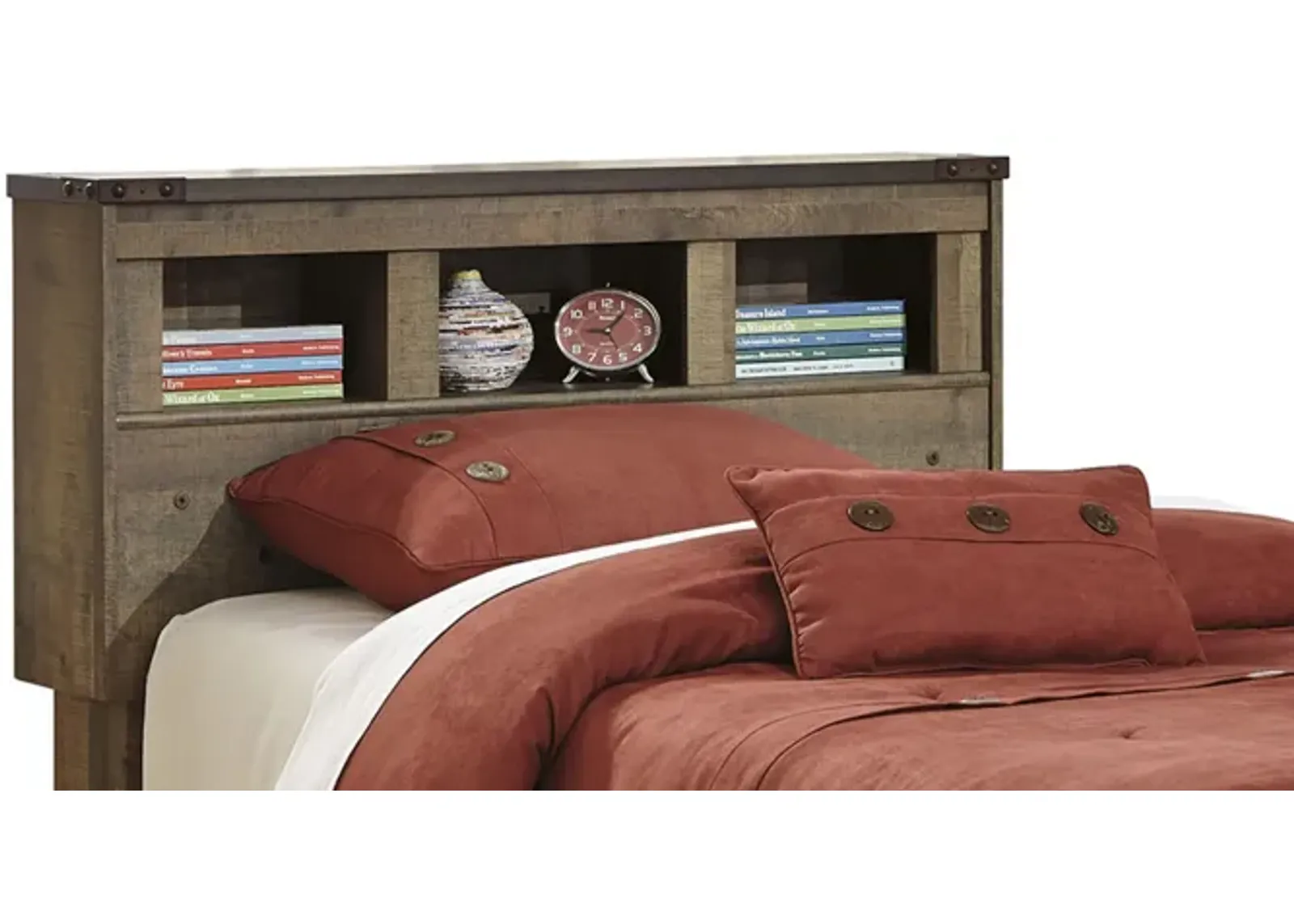 Trinell Bookcase Headboard in Brown by Ashley Furniture