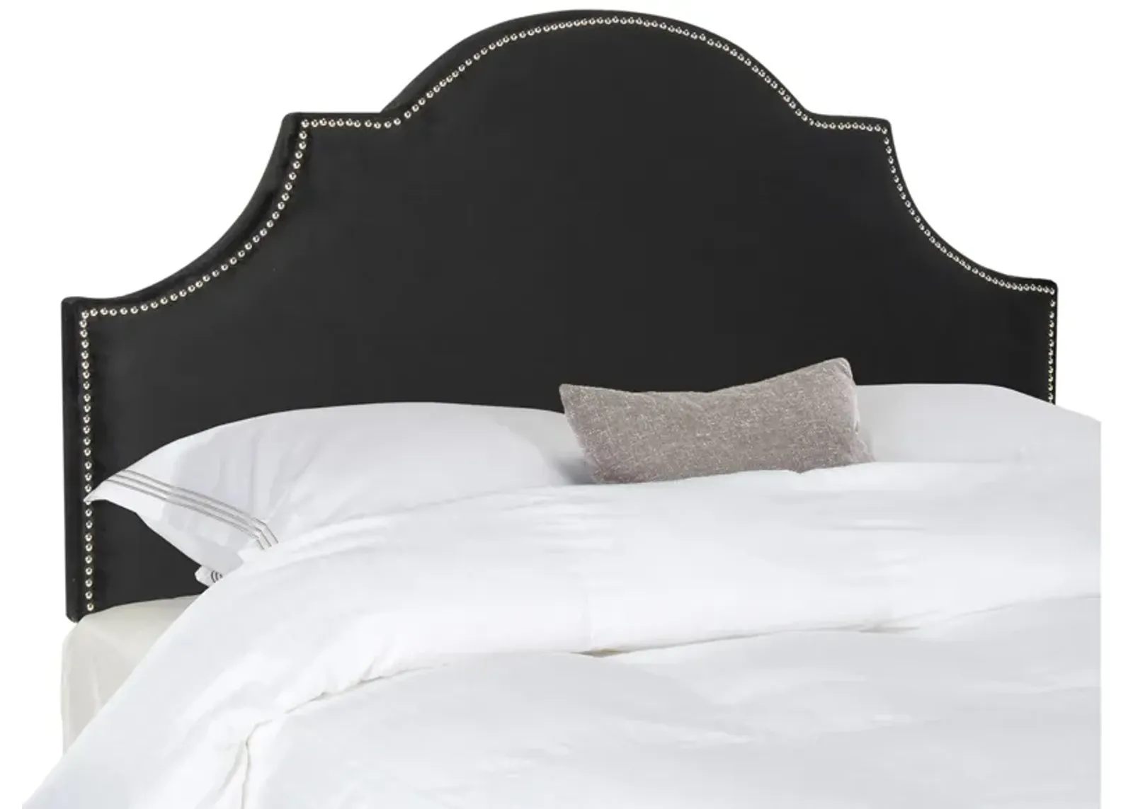 Halmar Upholstered Headboard in Black Velvet by Safavieh