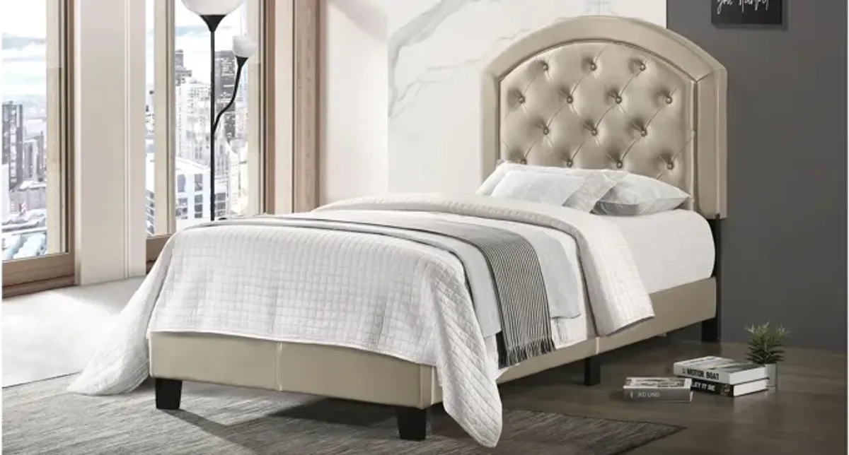 Gaby Upholstered Platform Bed with Adjustable Headboard