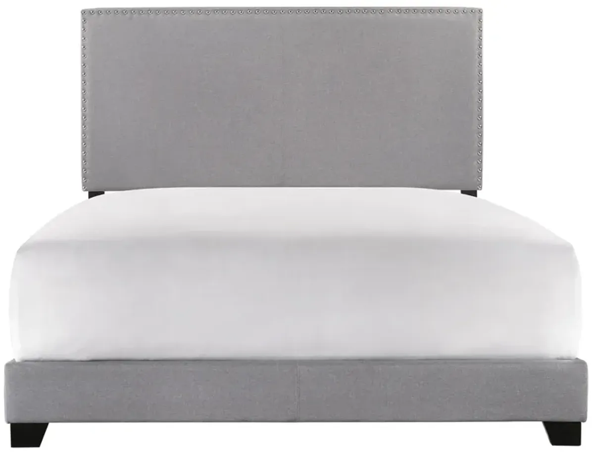 Eric Upholstered Bed in Gray by Crown Mark