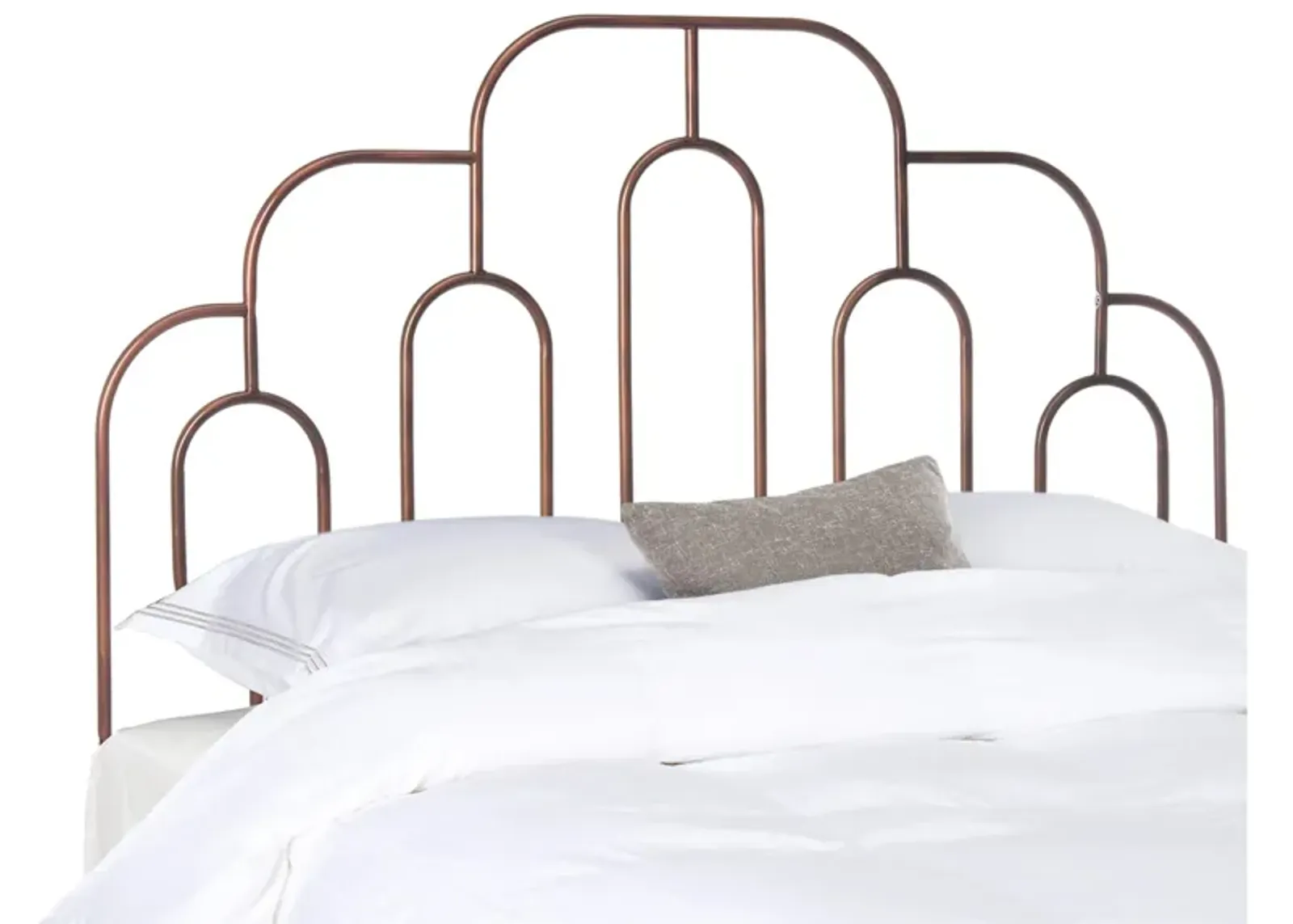 Paloma Retro Metal Headboard in Antique Bronze by Safavieh