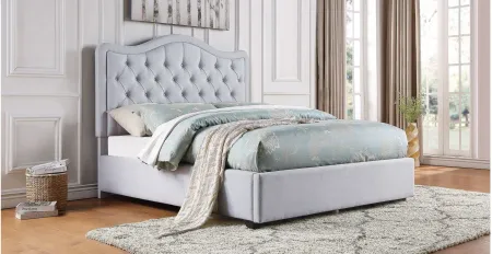 Aitana Platform Upholstered Bed in Gray by Homelegance
