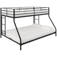Atwater Living Bloor Small Space Twin over Full Bunk Bed in Black by DOREL HOME FURNISHINGS
