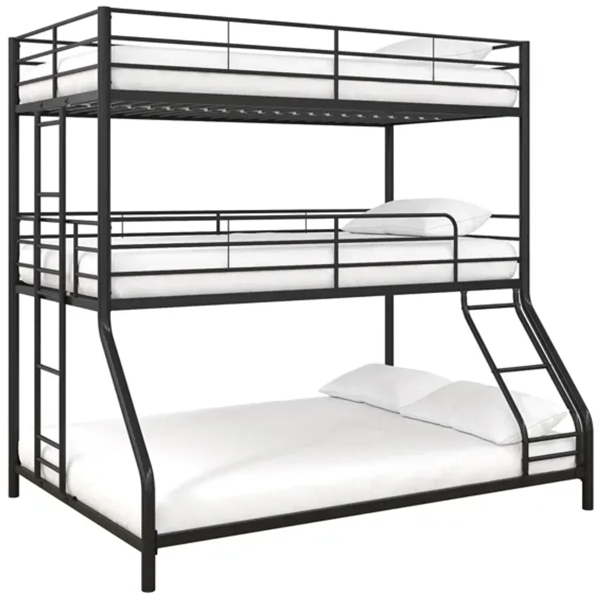 Crystal Falls Triple Bunk Bed in Black by DOREL HOME FURNISHINGS