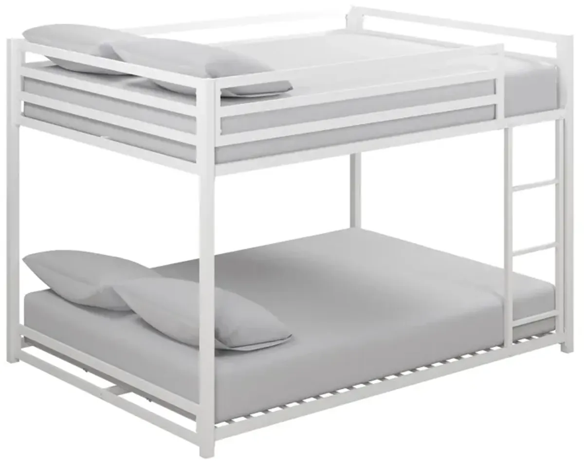 Miles Full over Full Bunk Bed in White by DOREL HOME FURNISHINGS