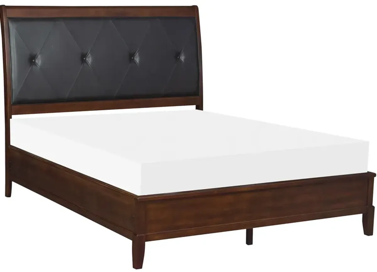 Fondren Sleigh Bed in Dark Cherry by Homelegance