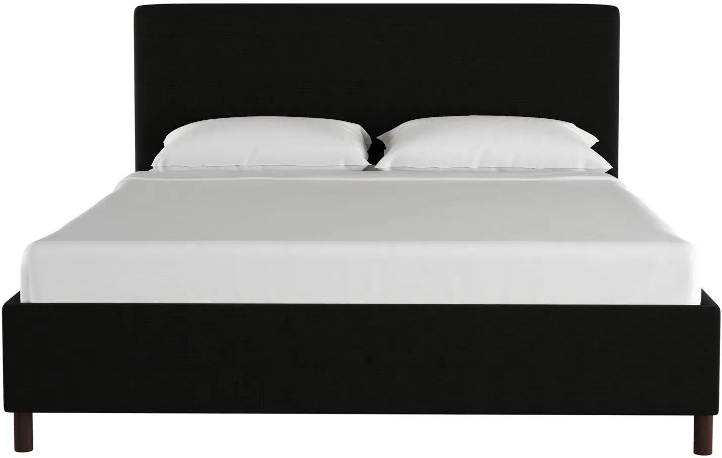 Valerie Platform Bed in Linen Black by Skyline