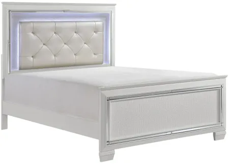Brambley Bed W/Led Lights in White by Homelegance