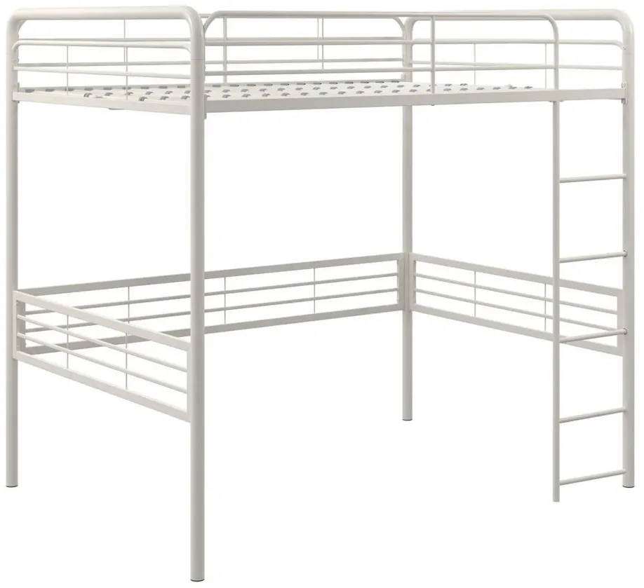 Wallace Loft Bed in White by DOREL HOME FURNISHINGS