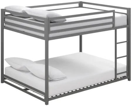 Miles Full over Full Bunk Bed in Silver by DOREL HOME FURNISHINGS