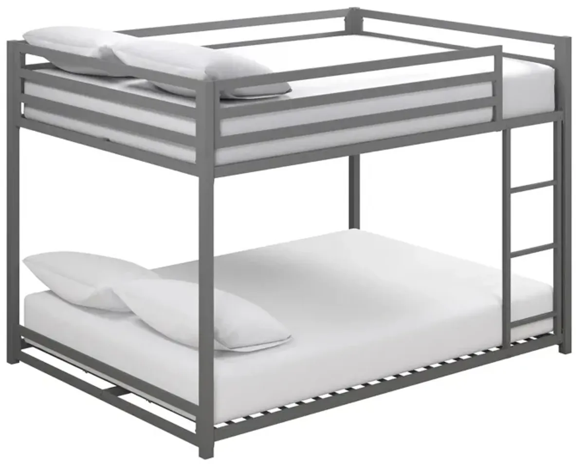 Miles Full over Full Bunk Bed in Silver by DOREL HOME FURNISHINGS