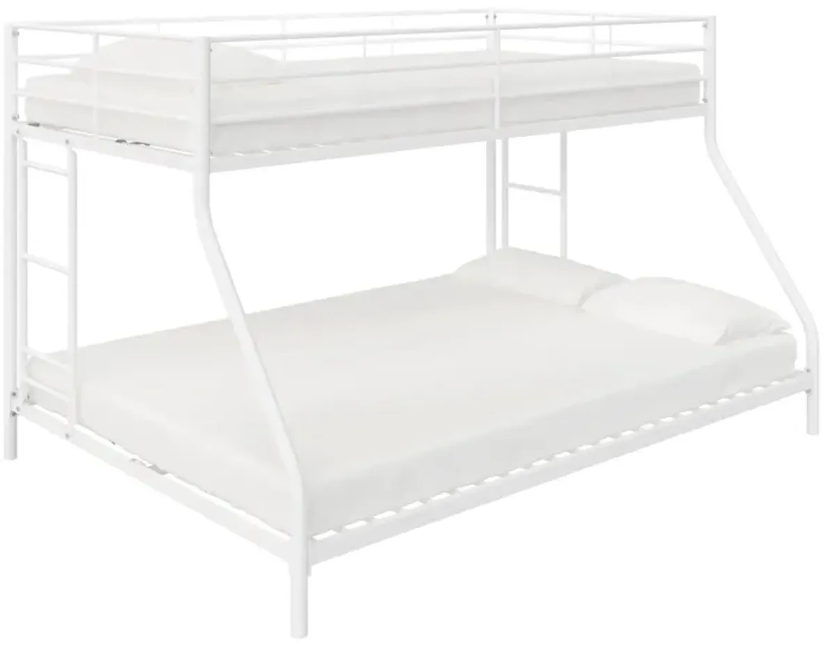 Atwater Living Bloor Small Space Twin over Full Bunk Bed in White by DOREL HOME FURNISHINGS