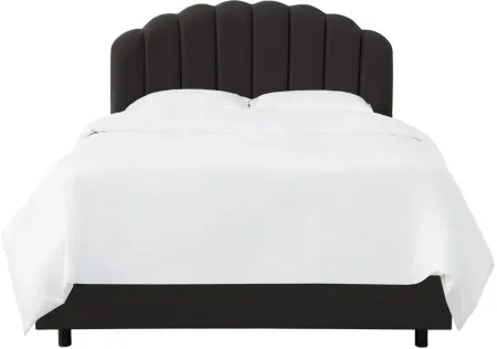 Tanner Bed in Velvet Black by Skyline