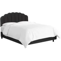 Tanner Bed in Velvet Black by Skyline