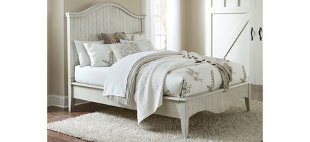 Ella Crown Bed in Washed White by Bellanest