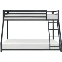 Winfield Twin Over Full Metal Bunk Bed in Black by Homelegance