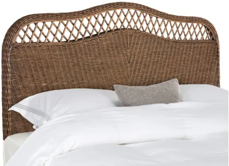 Sephina Mounted Headboard in Brown & Multi by Safavieh