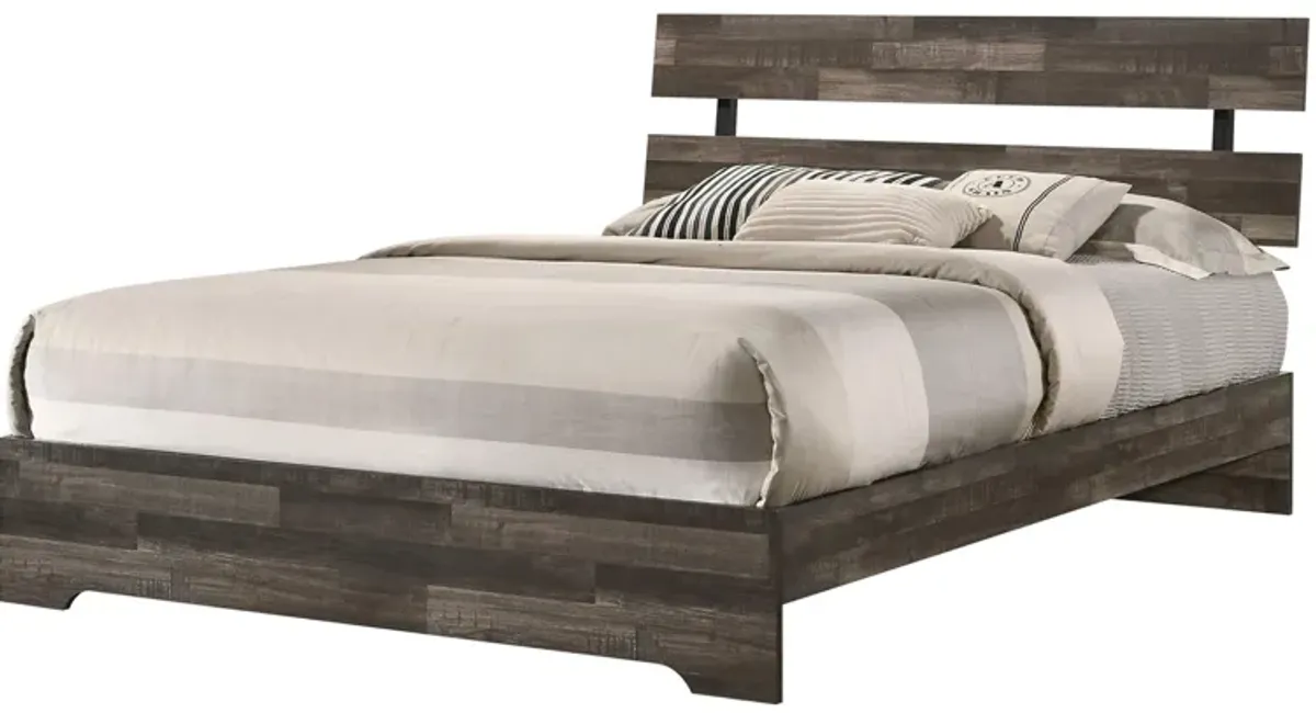 Atticus Platform Bed in Brown by Crown Mark