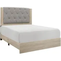 Karren Upholstered Panel Bed in Cream by Homelegance