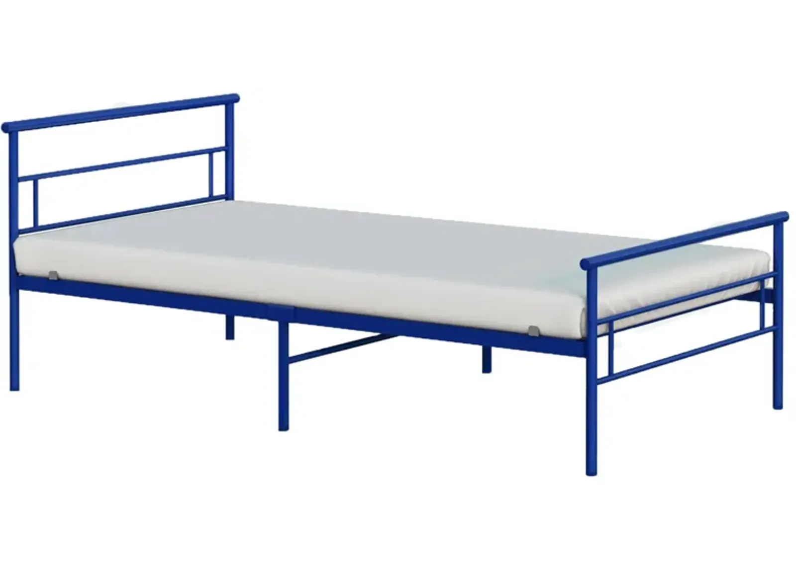 Seattle Metal Twin Bed in Blue by BK Furniture