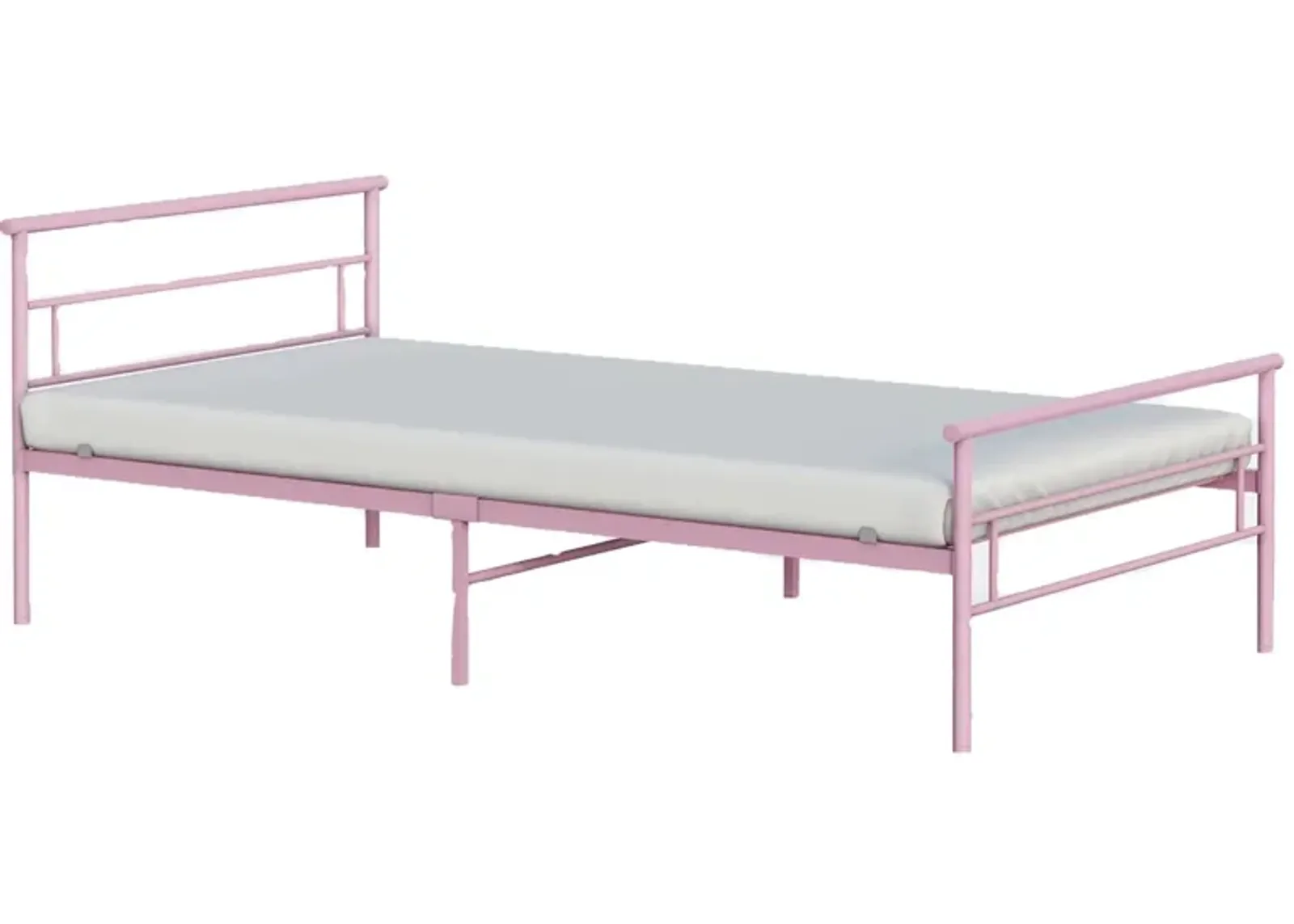 Seattle Metal Twin Bed in Pink by BK Furniture