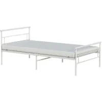 Seattle Metal Twin Bed in White by BK Furniture