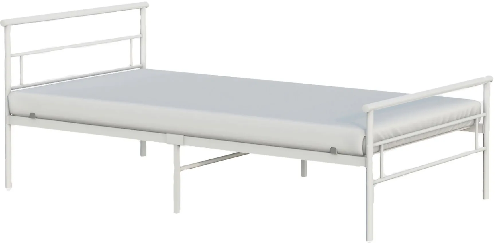 Seattle Metal Twin Bed in White by BK Furniture