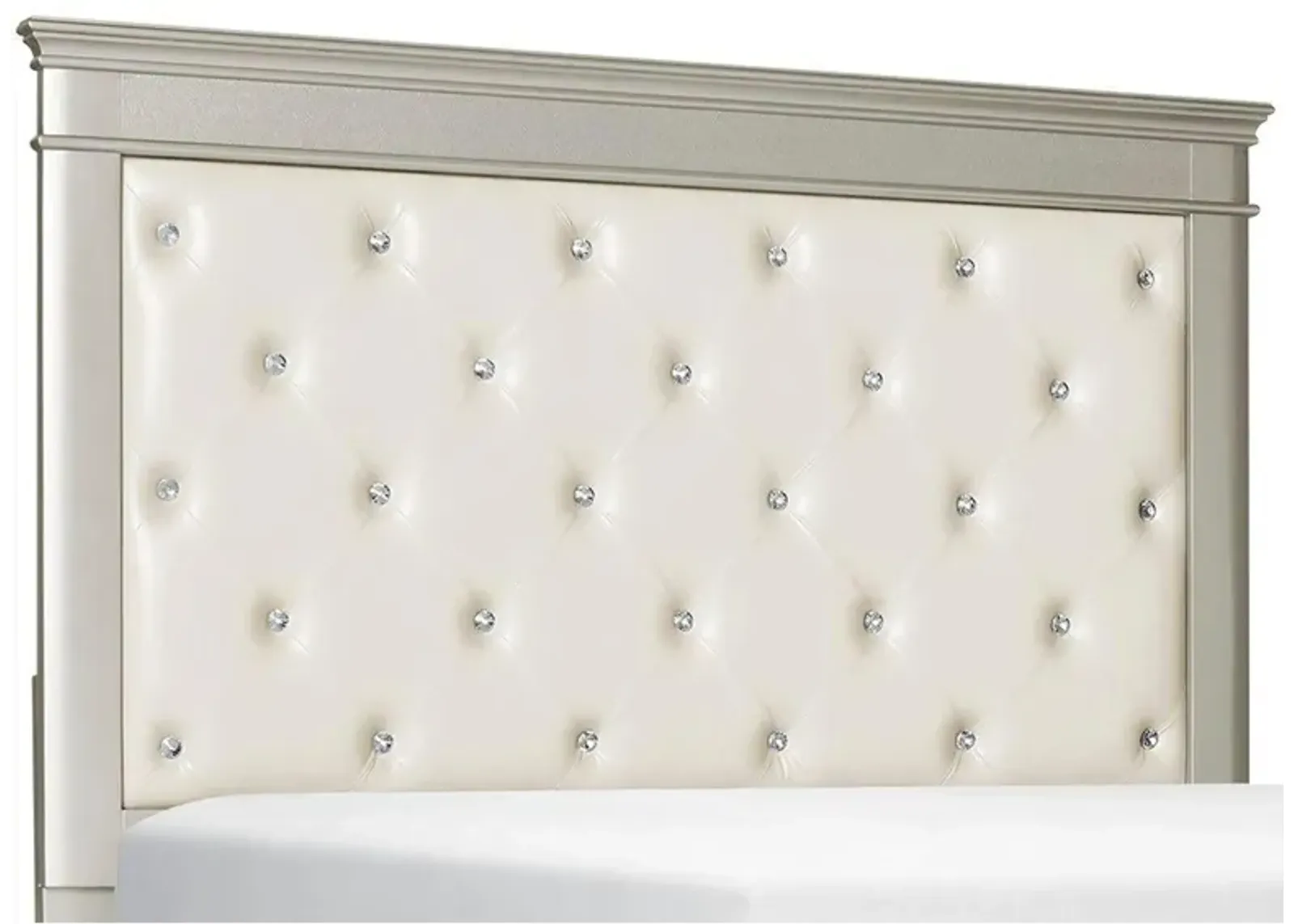 Tiffany Upholstered Headboard in Silver by Homelegance