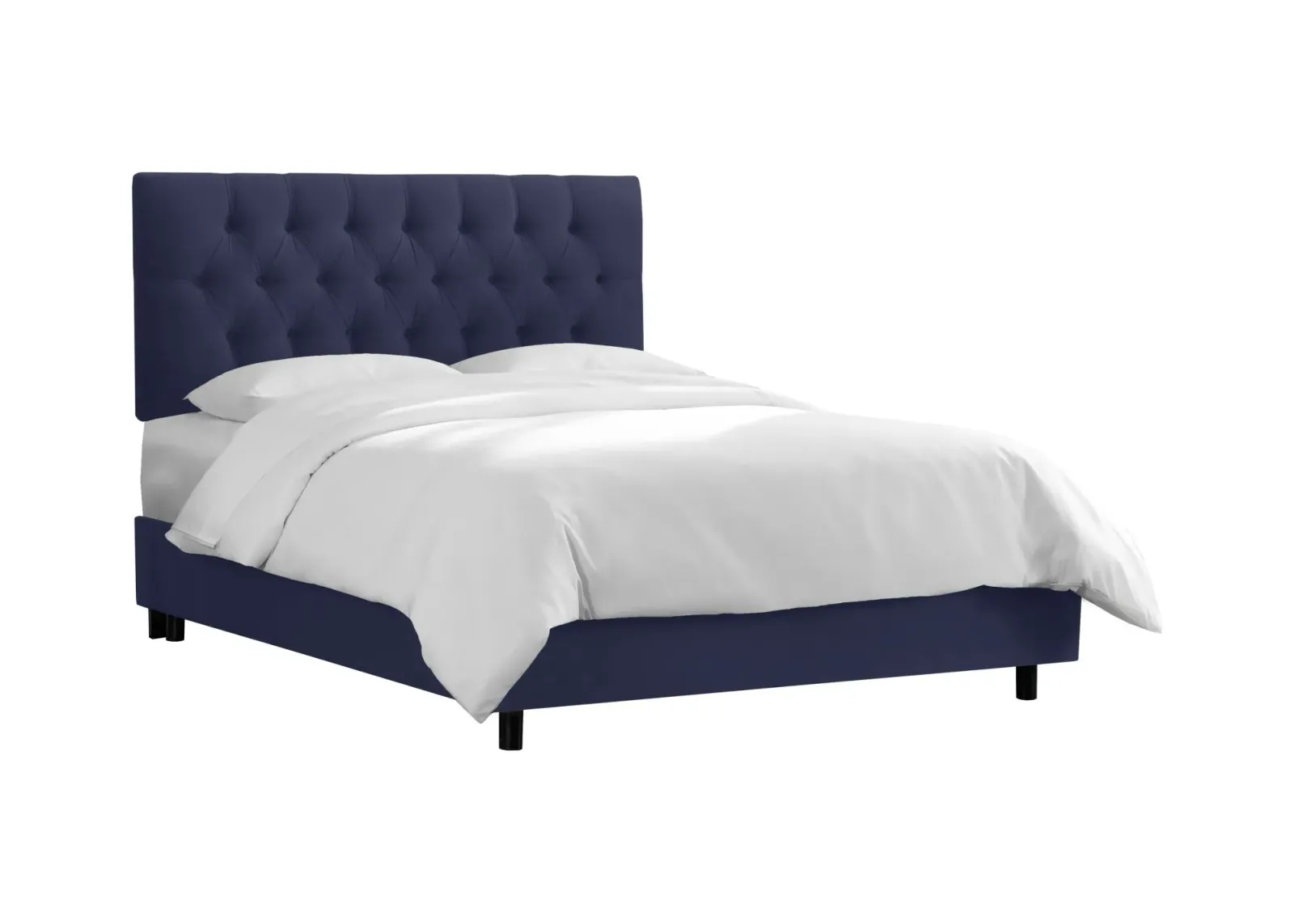 Blanchard Bed in Velvet Navy by Skyline