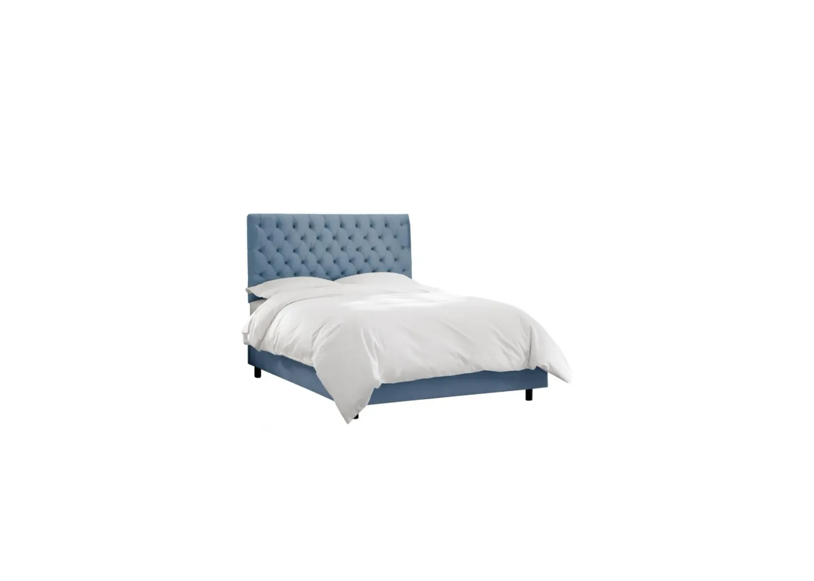 Queensbury Bed in Velvet Ocean by Skyline