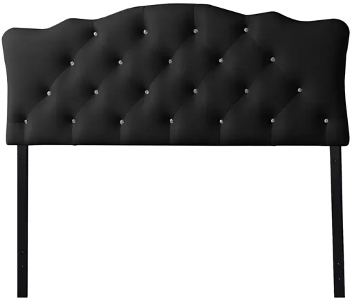 Rita Faux Leather Upholstered Button-tufted Scalloped Headboard