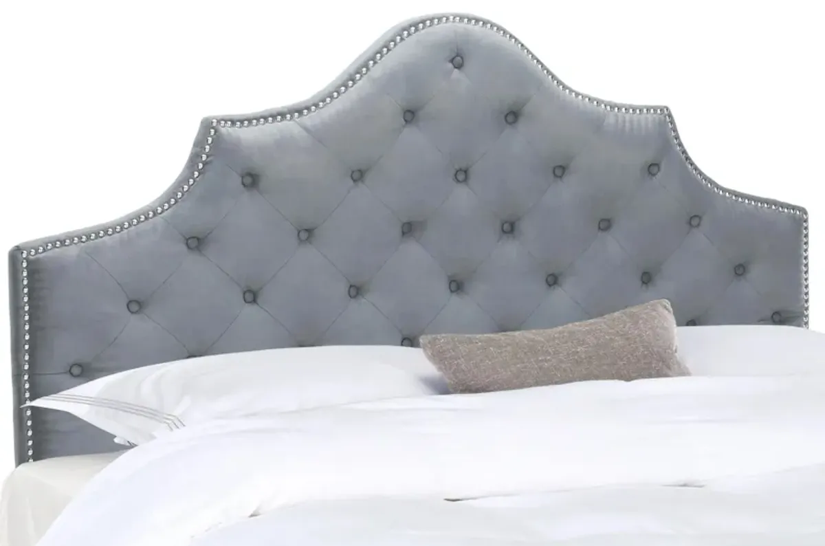 Arebelle Upholstered Headboard in Gray by Safavieh