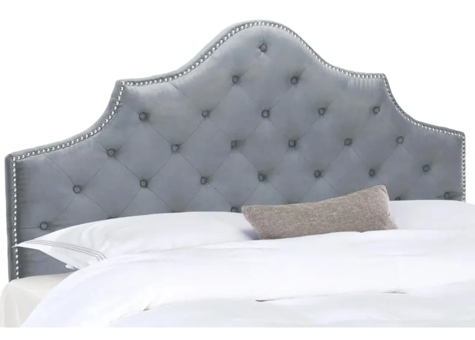 Arebelle Upholstered Headboard in Gray by Safavieh