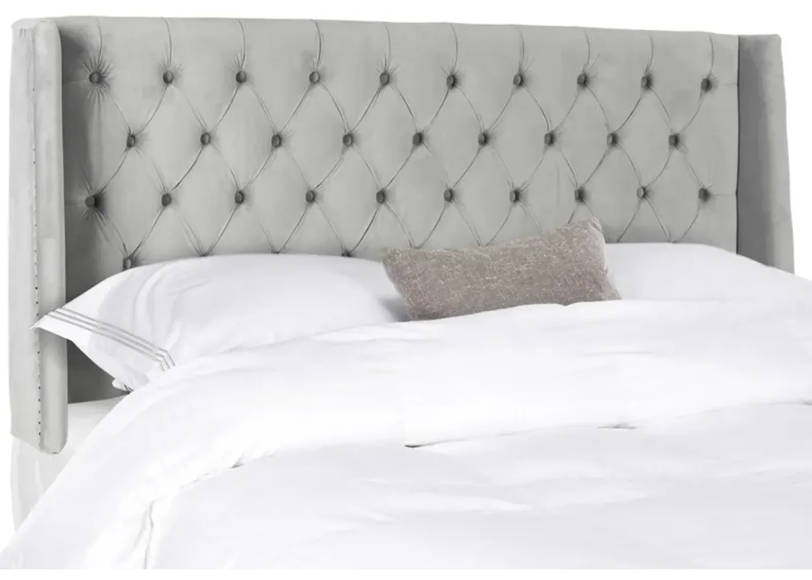 London Upholstered Headboard in White by Safavieh