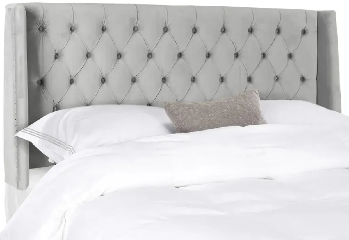 London Upholstered Headboard in White by Safavieh