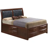 Marilla Upholstered Captain's Bed in Cherry by Glory Furniture