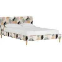 Luis Platform Bed in Abstract Shapes Cloud by Skyline