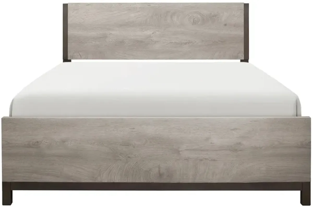 Frado Bed in 2-Tone Finish: Light Gray and Gray by Homelegance