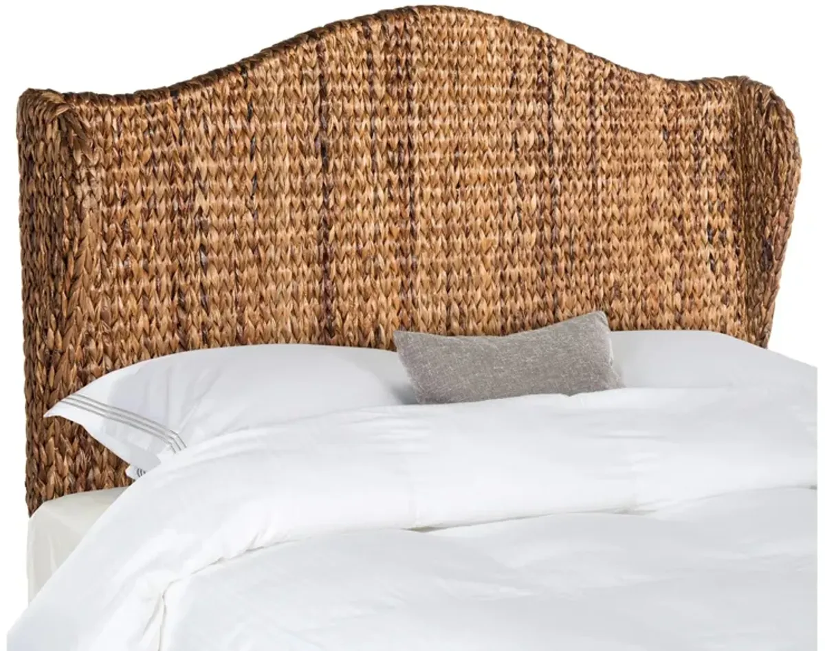 Nadine Natural Mounted Headboard in Brown by Safavieh