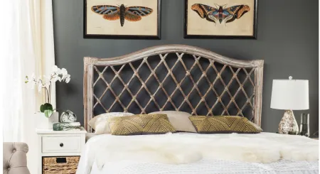 Gabrielle Mounted Headboard in Antique Gray by Safavieh