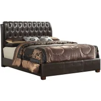 Marilla Upholstered Bed in Cappuccino by Glory Furniture
