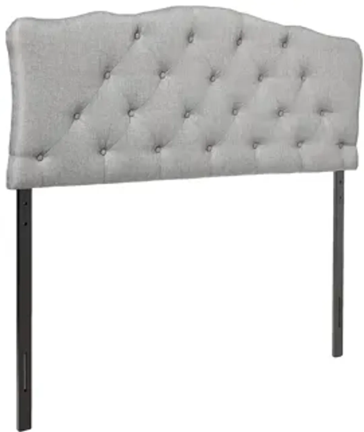 Rita Fabric Upholstered Button-tufted Scalloped Headboard