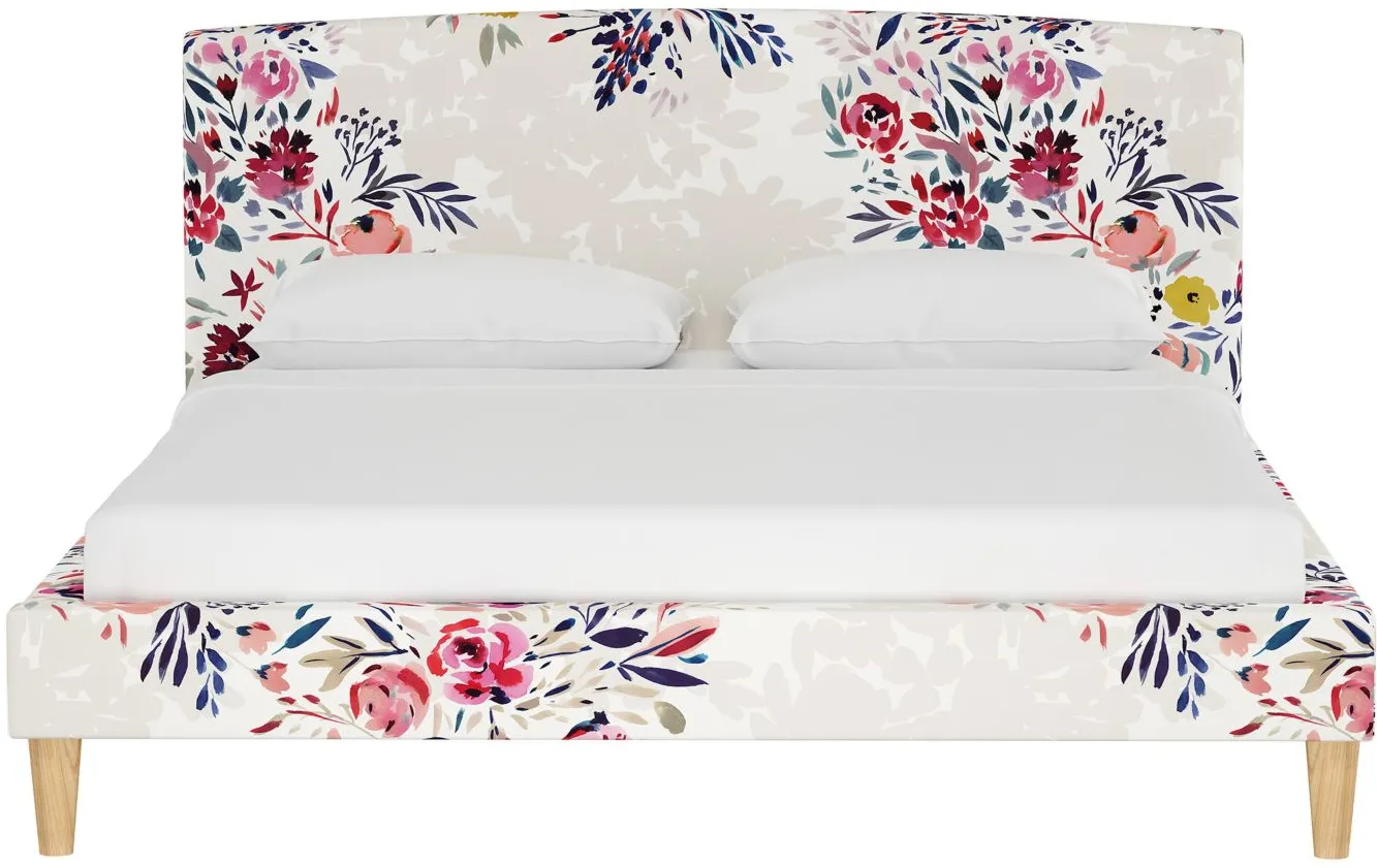 Drita Platform Bed in Bianca Floral Lg Multi Oga by Skyline