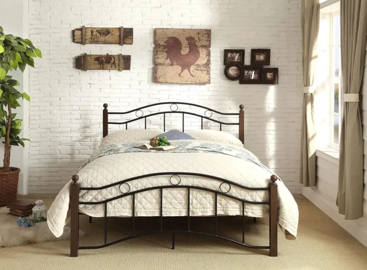 Korey Metal Platform Bed in Black by Homelegance