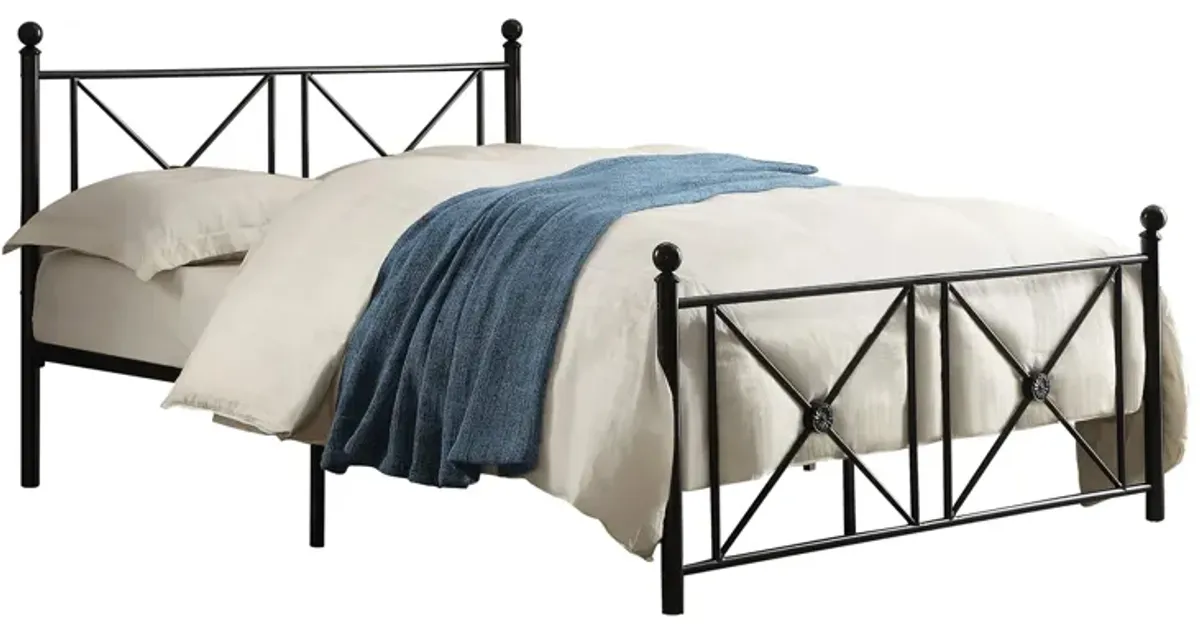 Haley Platform Bed in Black by Homelegance