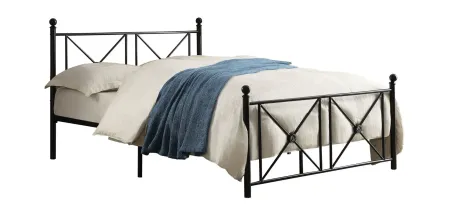 Haley Platform Bed in Black by Homelegance